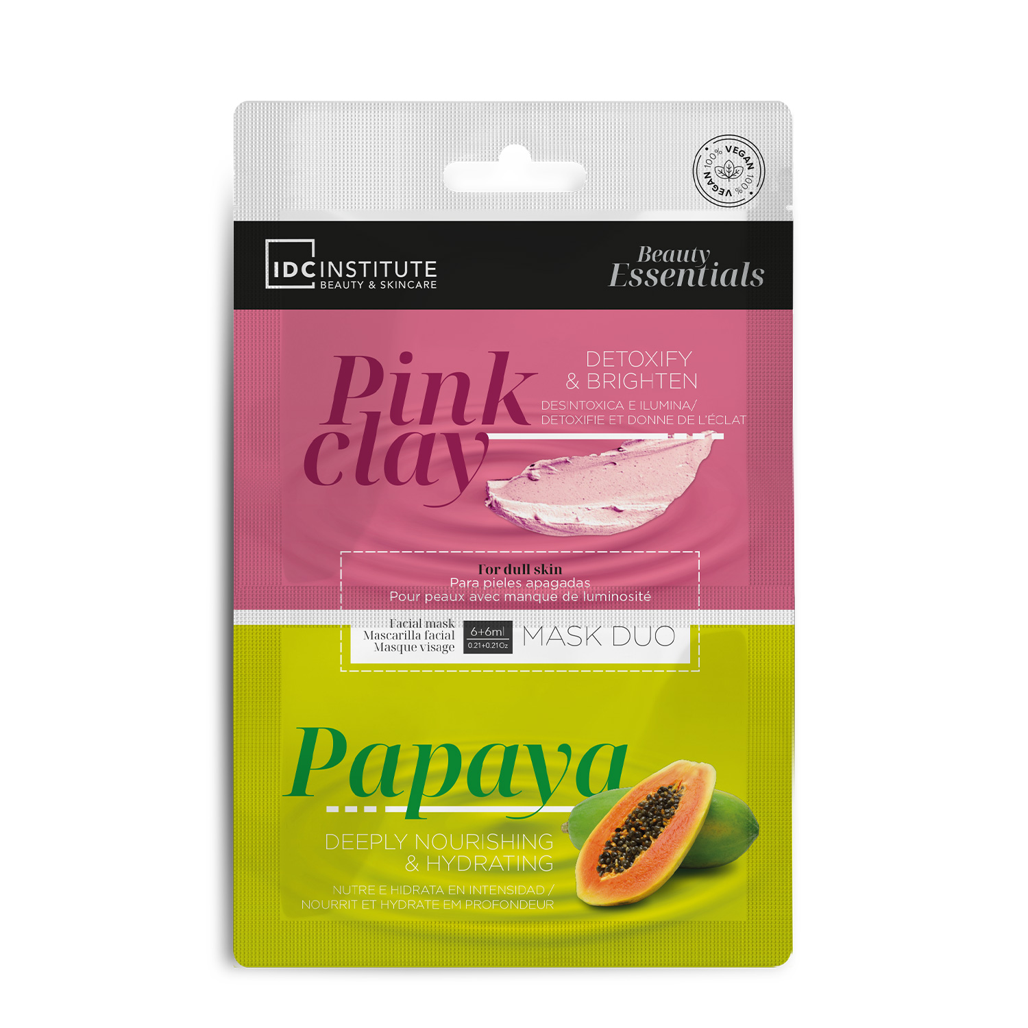Mascarilla duo Pink Clay & Papaya