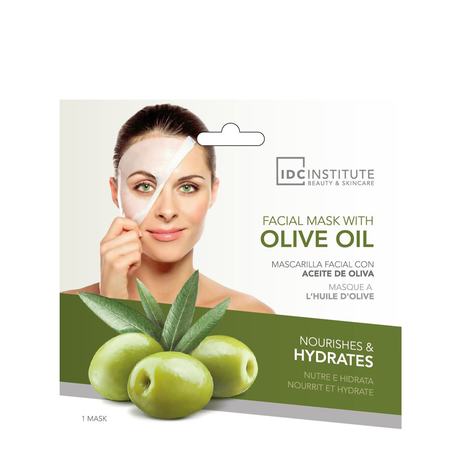 Mascarilla facial con aceite de oliva